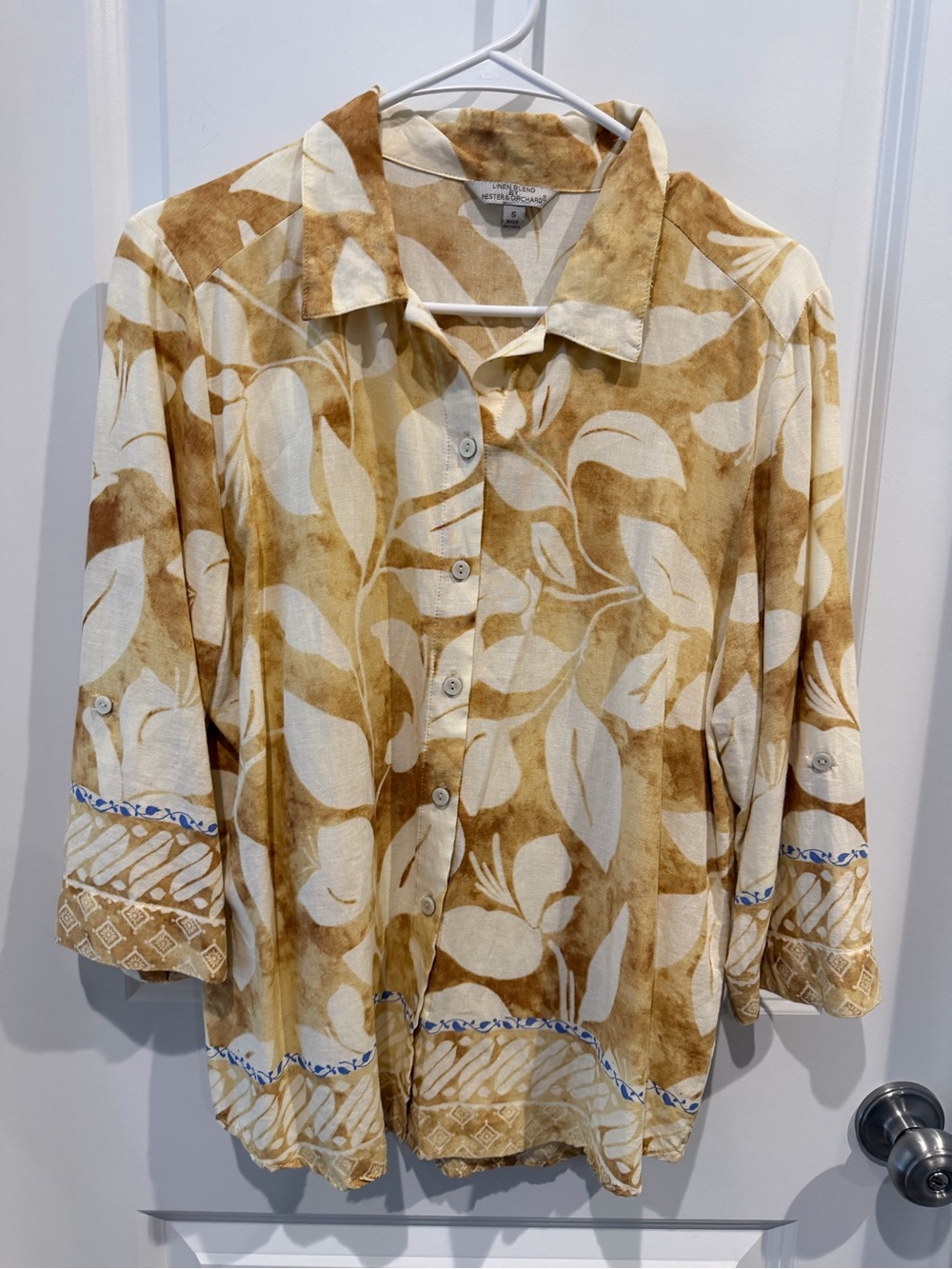 Linen Blend By Hester & Orchard Top Size Small